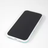 iPhone 14 Pro Max Case Hülle - Mattes Silikon mit aufgedrucktem Marmoreffekt - Grün