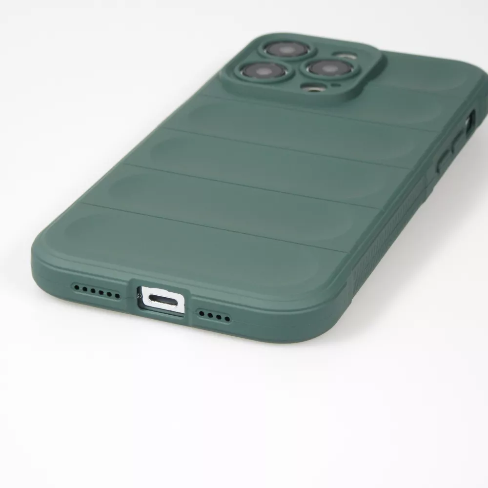 Coque iPhone 14 Pro - Silicone renforcé avec double couche de protection - Vert