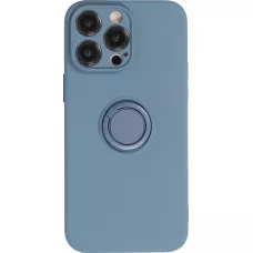 iPhone 14 Pro Max Case Hülle - Soft Touch mit Ring - Blau
