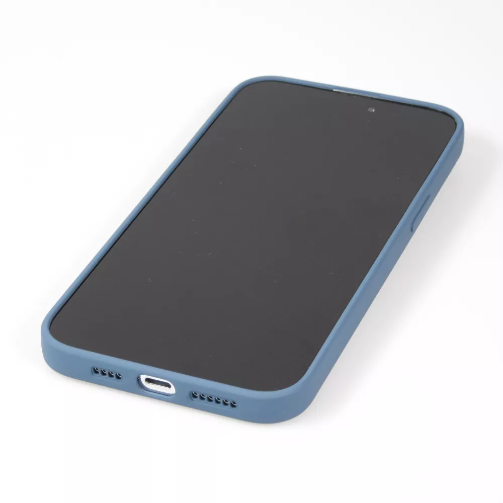 iPhone 14 Pro Max Case Hülle - Soft Touch mit Ring - Blau