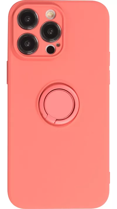 Coque iPhone 14 Pro - Soft Touch avec anneau - Grenade