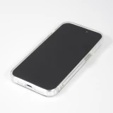 Coque iPhone 15 Pro Max - Silicone transparent Many Hearts avec effet miroir