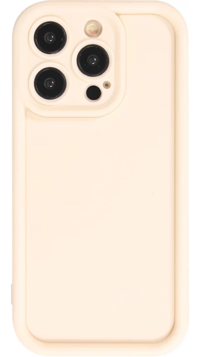 Coque iPhone 15 Pro Max - gel silicone super flexible avec absorbeur de 360 degr&eacute;s - Blanc