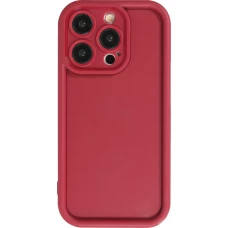 iPhone 15 Pro Max Case Hülle - Gel Silikon super flexibel mit 360 Grad Dämpfer - Rot