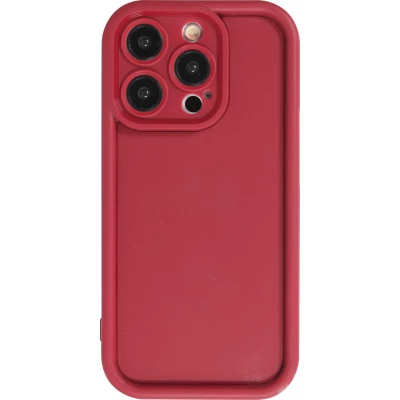 Coque iPhone 15 Pro - gel silicone super flexible avec absorbeur de 360 degrés - Rouge