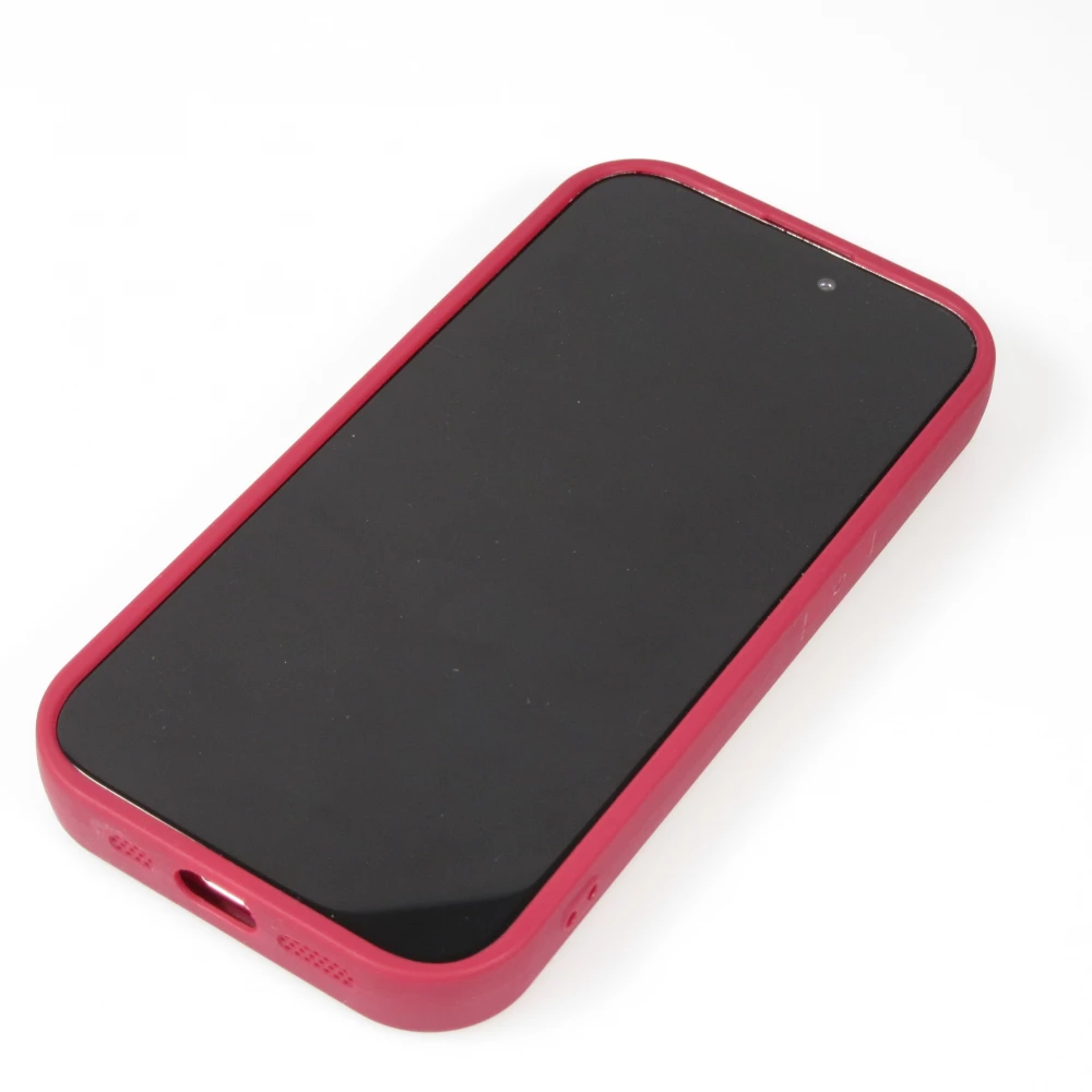iPhone 15 Pro Max Case Hülle - Gel Silikon super flexibel mit 360 Grad Dämpfer - Rot