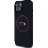 iPhone 14 Case H&uuml;lle - Red Bull Racing MagSafe Silikonh&uuml;lle mit rotem Ring - Marineblau