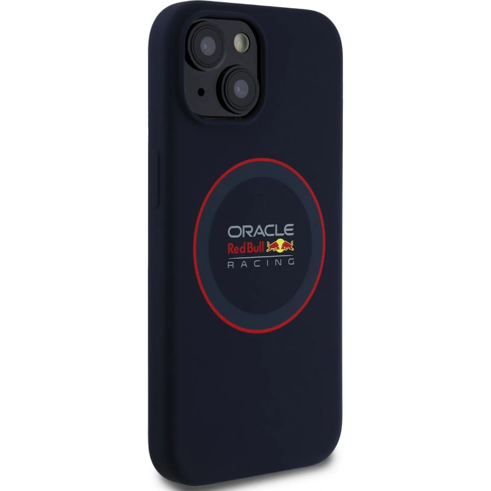 iPhone 14 Case H&uuml;lle - Red Bull Racing MagSafe Silikonh&uuml;lle mit rotem Ring - Marineblau