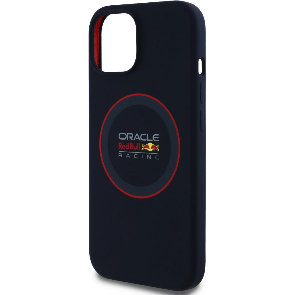 iPhone 14 Case H&uuml;lle - Red Bull Racing MagSafe Silikonh&uuml;lle mit rotem Ring - Marineblau