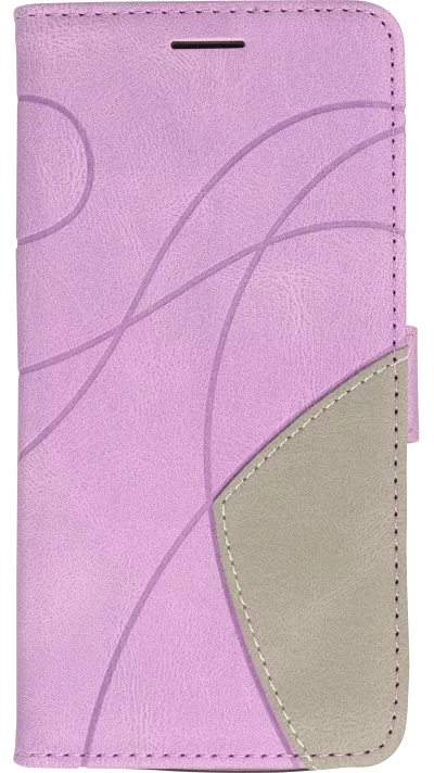 iPhone 15 Case Hülle - Flip classical elegant fine lines - Violett