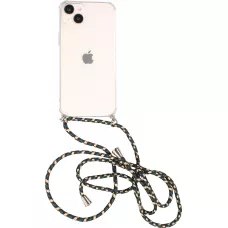 iPhone 16e Case Hülle - Gummi transparent bumper mit Seil - Grün / gold