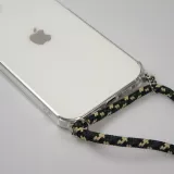iPhone 16e Case Hülle - Gummi transparent bumper mit Seil - Grün / gold
