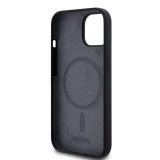 iPhone 15 Case H&uuml;lle - Liquid Silicone DKNY New York MagSafe kompatibel - Schwarz