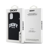 iPhone 15 Case H&uuml;lle - Liquid Silicone DKNY New York MagSafe kompatibel - Schwarz