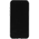 Coque iPhone 15 - Gel transparent avec paillettes - Noir