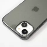 Coque iPhone 15 - Gel transparent avec paillettes - Noir