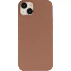 Coque iPhone 15 Plus - Silicone Mat - Brun