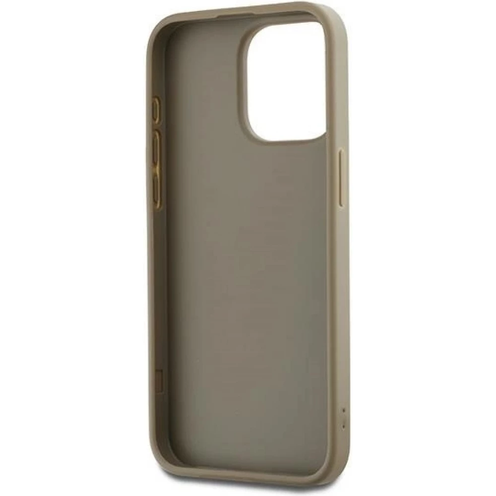 iPhone 15 Pro Case H&uuml;lle - DKNY Armbanduhr mit abnehmbarem Armband und goldenem Logo - Beige