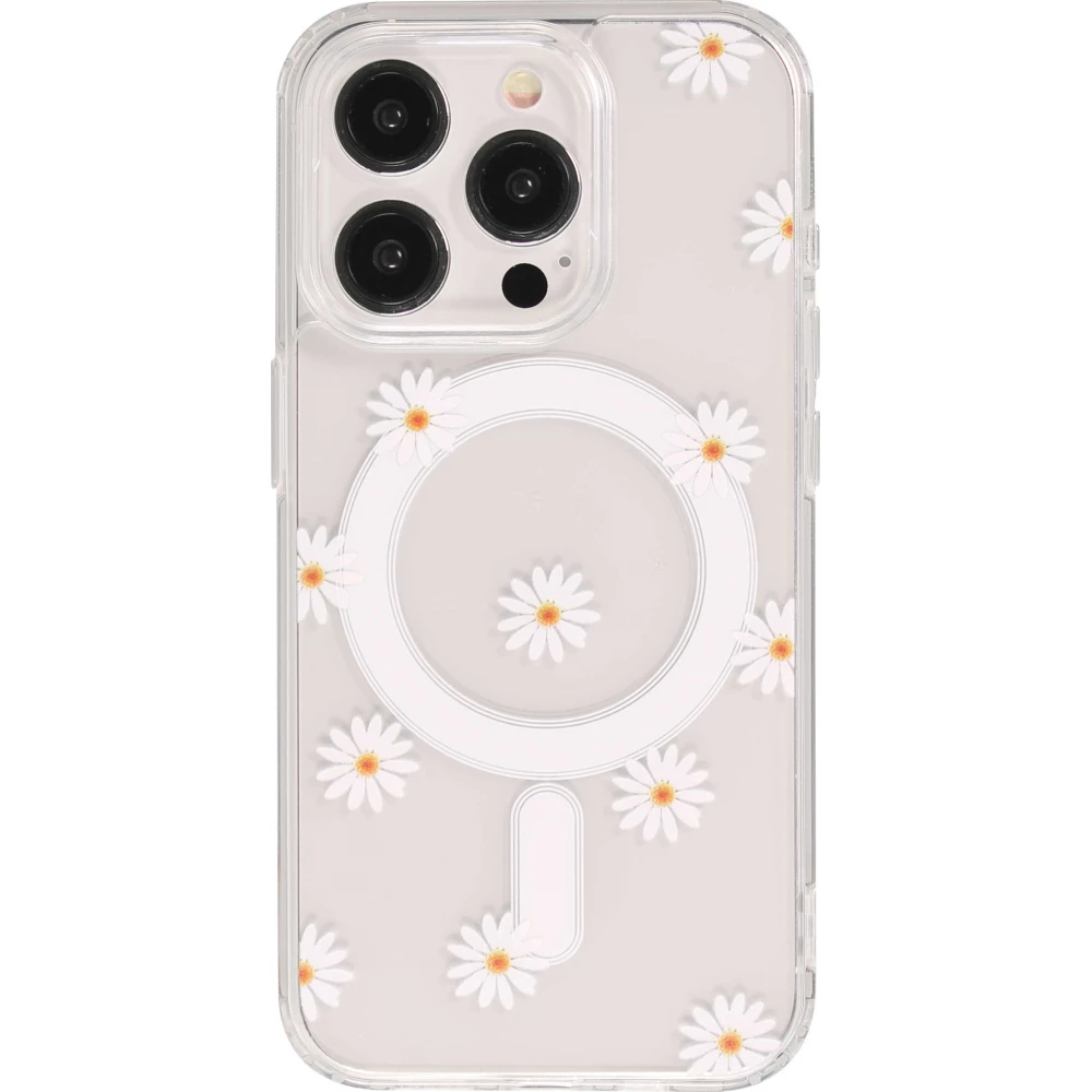 Coque iPhone 15 Pro - Gel silicone MagSafe - Spring Vibes Flowers Nr. - 1