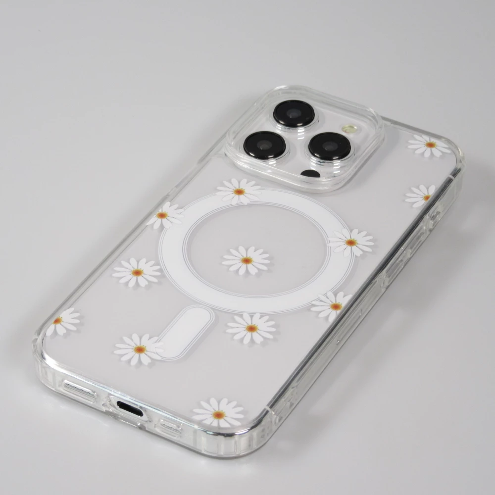 Coque iPhone 15 Pro - Gel silicone MagSafe - Spring Vibes Flowers Nr. - 1