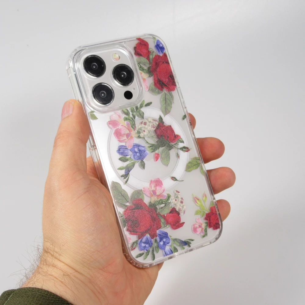 Coque iPhone 15 Pro Max - Gel silicone MagSafe - Spring Vibes Flowers Nr. - 2