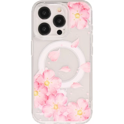 Coque iPhone 15 Pro Max - Gel silicone MagSafe - Spring Vibes Flowers Nr. - 4