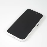 Coque iPhone 15 Pro Max - MWK Cyber Grid silicone avec MagSafe - Blanc