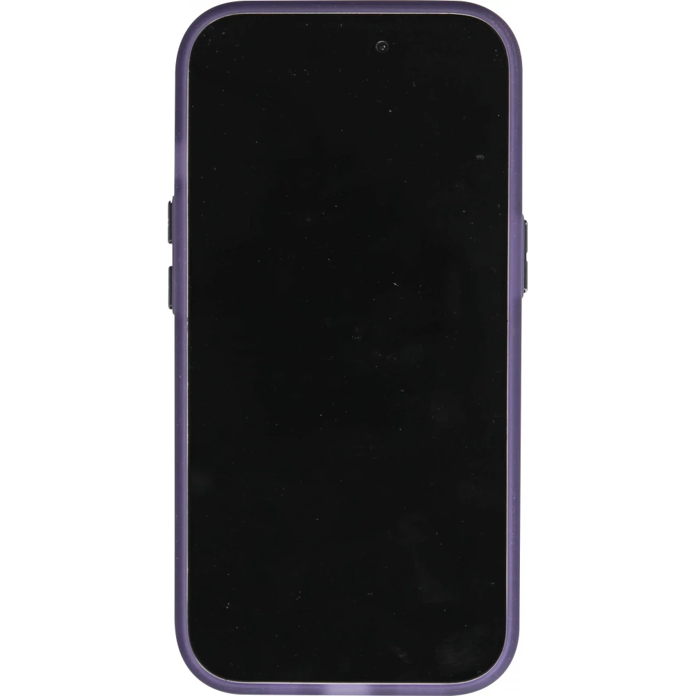 Coque iPhone 15 Pro Max - MWK Cyber Grid silicone avec MagSafe - Violet