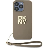 iPhone 15 Pro Max Case H&uuml;lle - DKNY Armband mit abnehmbarem Logo - Beige