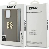 iPhone 15 Pro Max Case H&uuml;lle - DKNY Armband mit abnehmbarem Logo - Beige