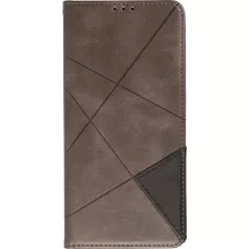 Coque iPhone 13 - Flip Géometrique - Gris