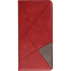 Coque iPhone 15 Pro Max - Flip Géometrique - Rouge