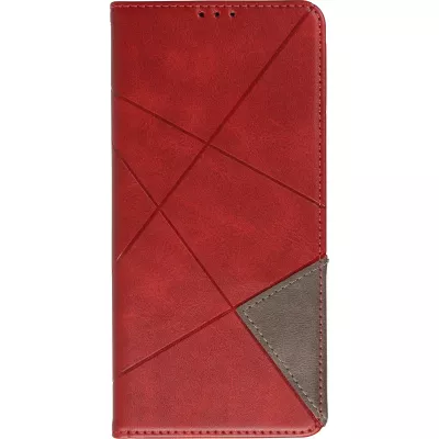 Hülle iPhone 15 Pro Max - Flip Geometrisch - Rot