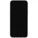 Coque iPhone 15 Pro - Gel Glossy Marbre - Rose/bleu