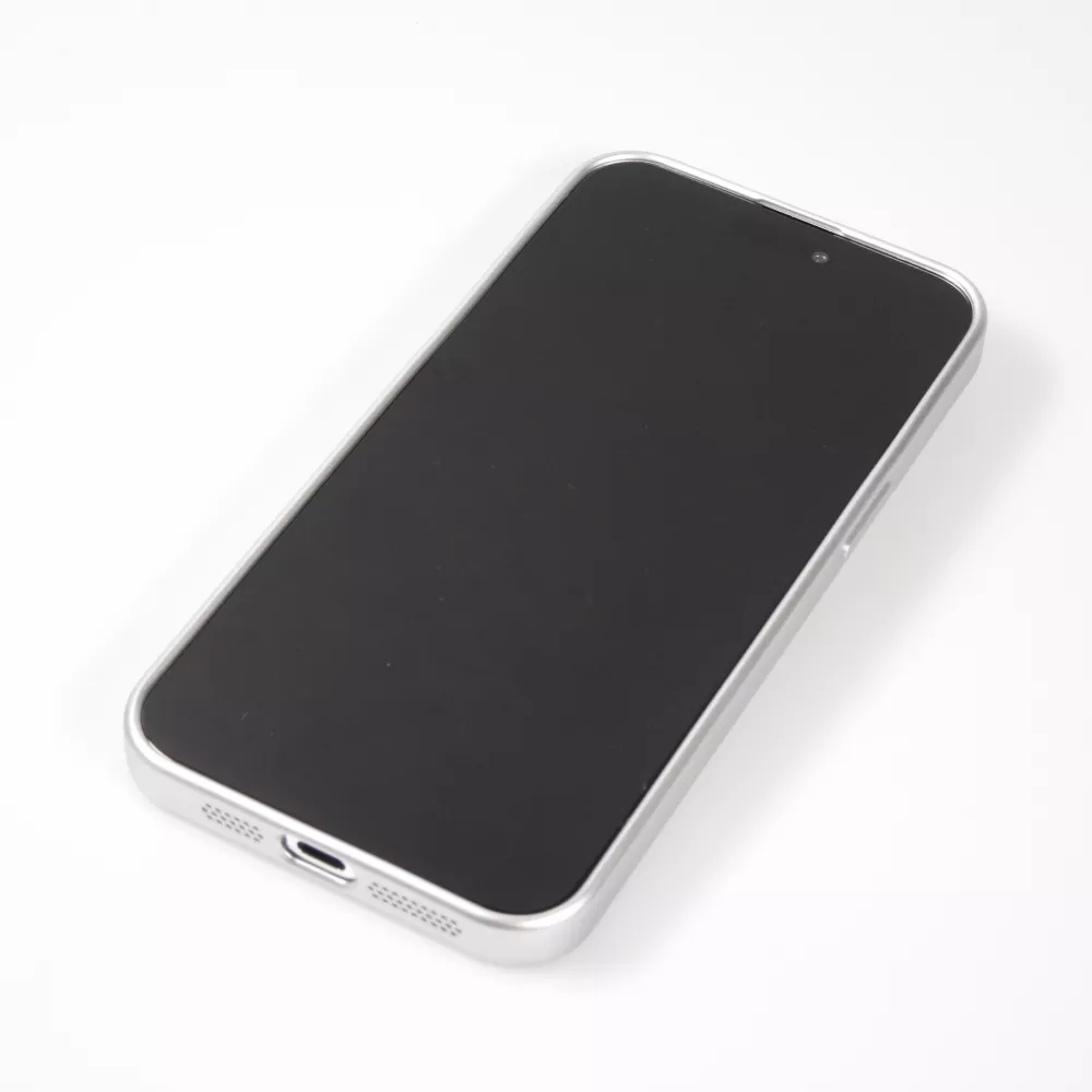Coque iPhone 16 - Gel souple avec vitre de protection caméra MagSafe - Argent