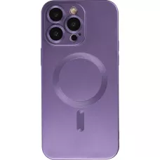 Coque iPhone 16 Pro - Gel souple avec vitre de protection caméra MagSafe - Violet