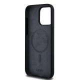 iPhone 15 Pro Max Case H&uuml;lle - Liquid Silicone DKNY New York MagSafe kompatibel - Schwarz