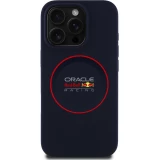 iPhone 15 Pro Case Hülle - Red Bull Racing MagSafe Silikonhülle mit rotem Ring - Blau