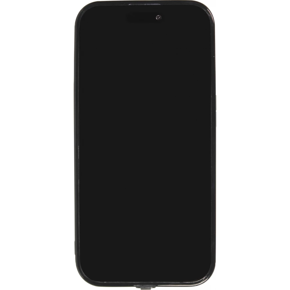 Coque iPhone 15 Pro Max - Silicone Glossy lumière LED intégrée avec port USB-C - Shiny Heart - Rouge