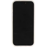 Coque iPhone 15 Pro Max - Silicone rigide avec dos paillettes et MagSafe - Transparent