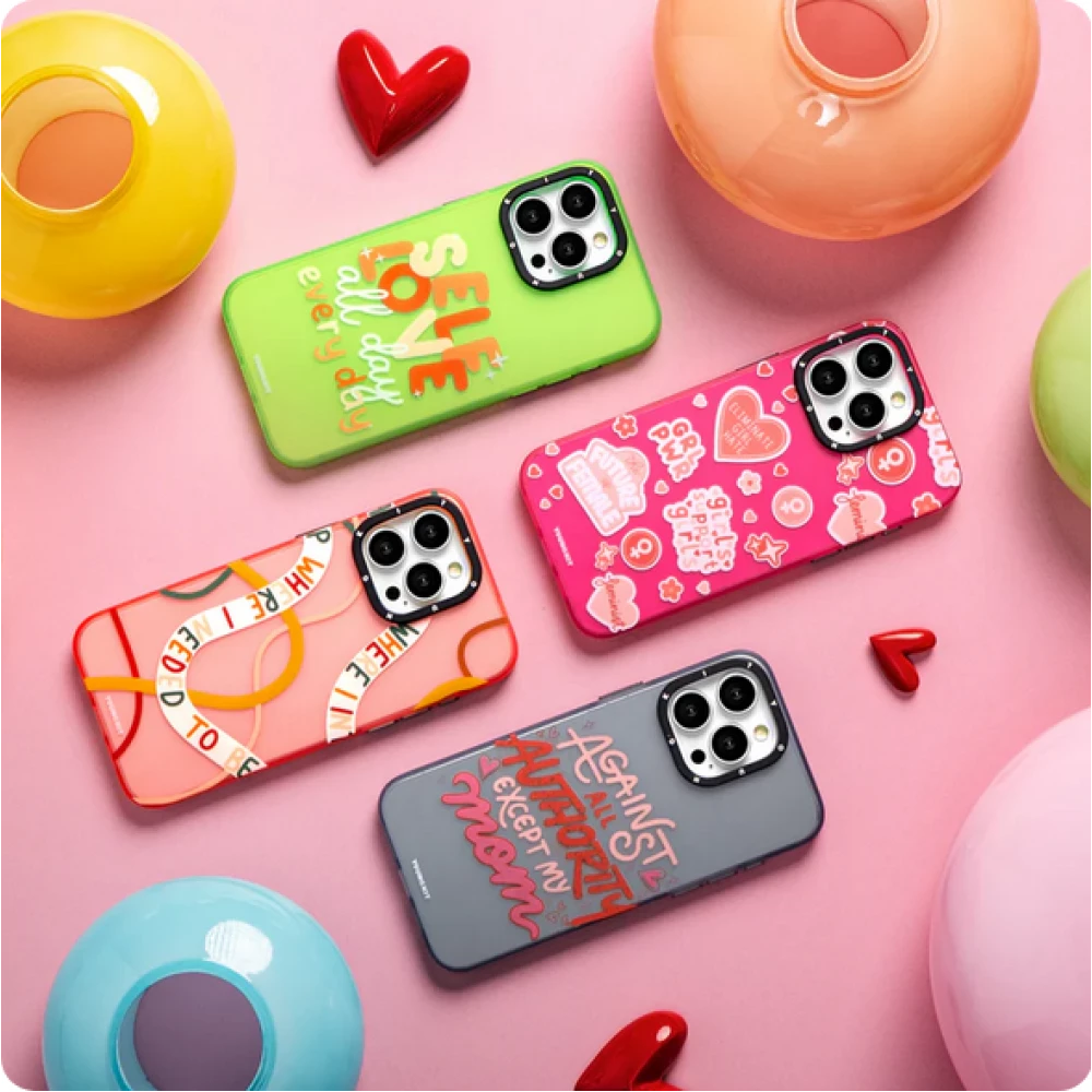 Coque iPhone 15 Pro Max - Youngkit @Blushing. ginger Positive Quotes Case - Rouge