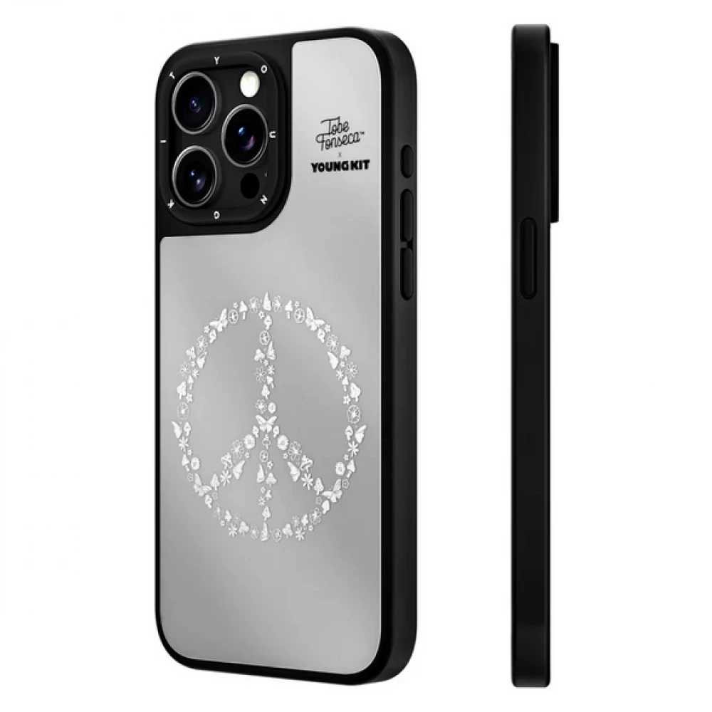 Coque iPhone 15 Pro Max - Youngkit @Tobe Fonseca Mirror Case avec MagSafe - Peace