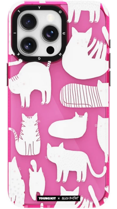 iPhone 15 Pro Max Case H&uuml;lle - Youngkit Artists Joint@Alice Potter Kids Print Case  - Rosa