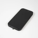 Coque iPhone 15 Pro - Silicone Glossy lumière LED intégrée avec port USB-C - Shiny Heart - Rouge