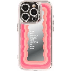 iPhone 15 Pro Case Hülle - Silikon Spiegel Motivational - Silber