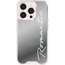 Coque iPhone 15 Pro - Silicone Miroir Romantic - Argent
