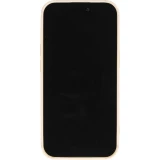 Coque iPhone 15 Pro - Silicone avec forme de vague 3D mat - Blanc