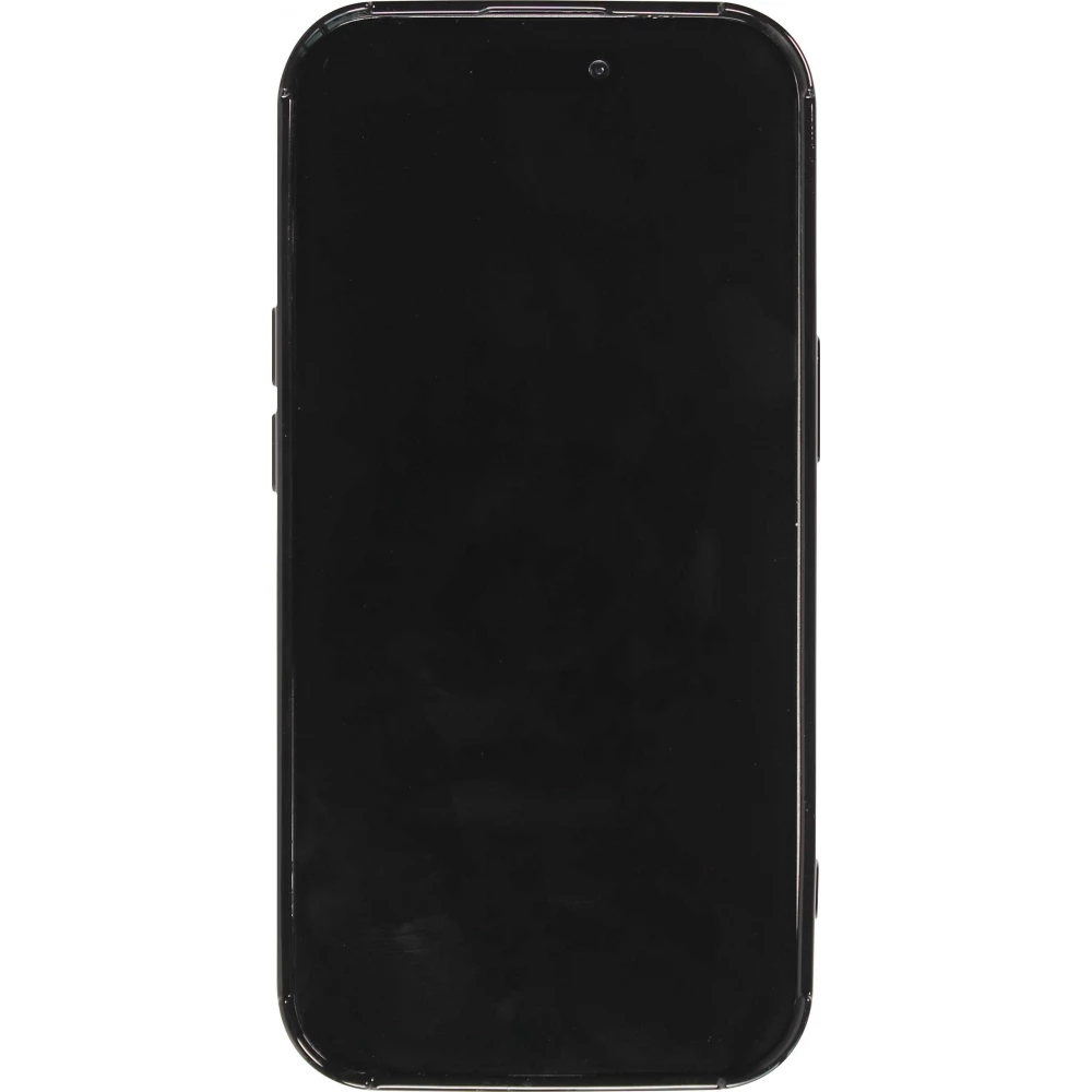 Coque iPhone 15 Pro Max - Silicone avec forme de vague 3D mat - Noir