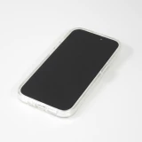 Coque iPhone 15 Pro - Silicone rigide avec dos paillettes et MagSafe - Transparent