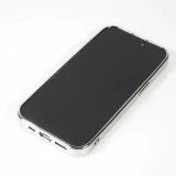 Coque iPhone 15 Pro - Silicone rigide paillet&eacute; avec gemmes MagSafe - Argent